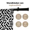 Design - Geometrie - Patroon - Zwart - Wit Wandkleed katoen klein 269 -sfeer2