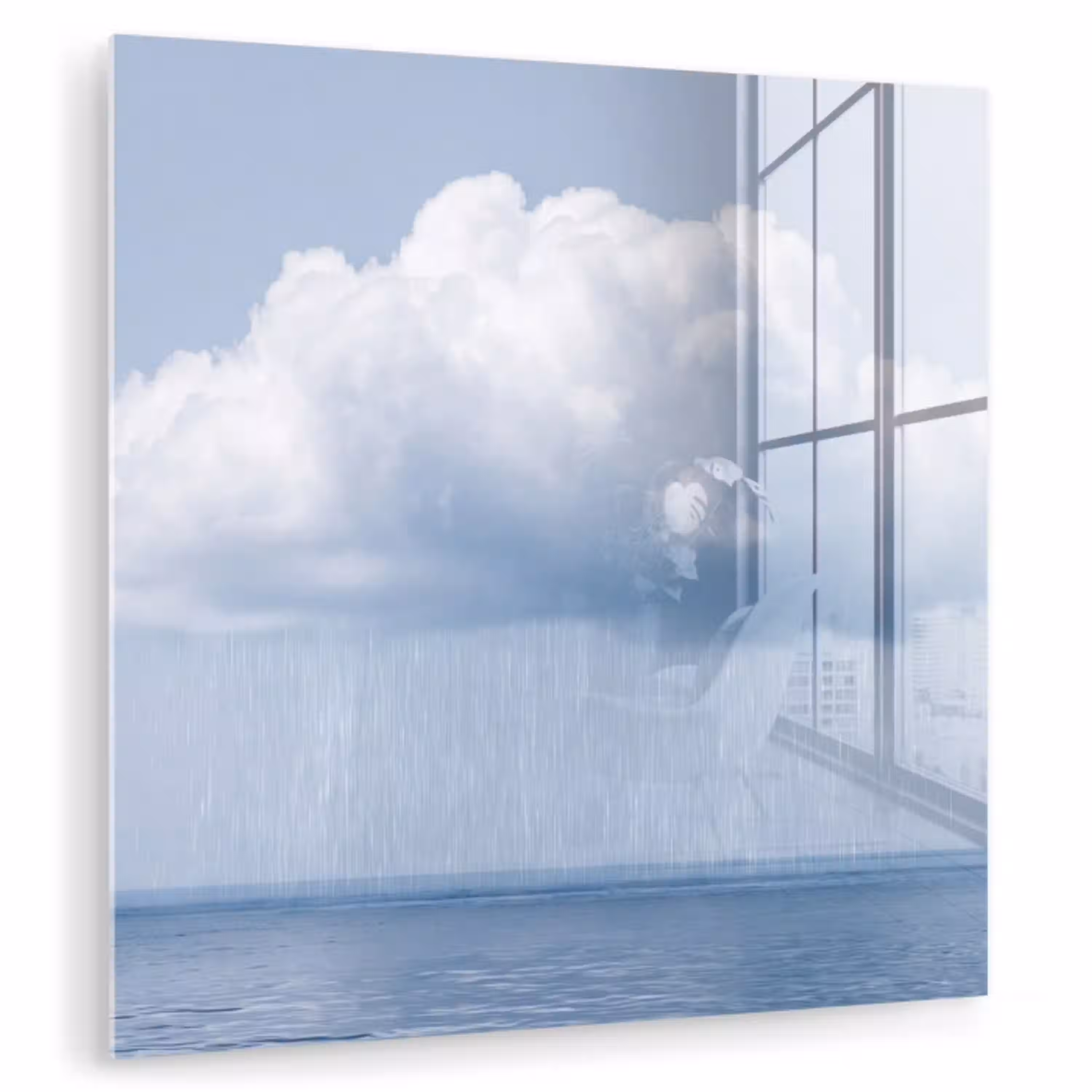 Wolk - Regen - Natuur plexiglas 5mm klein -zzzproduct_nieuw