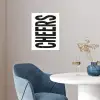 Retro - Cheers - Zwart - Decoratie poster papier klein -sfeer3