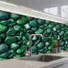 Groen - Glanzende - Kiezels keuken achterwand 2 middel 871 -3d_schuin