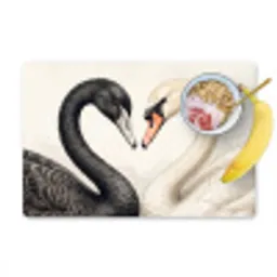 Zwanen - Hartvorm - Dieren Placemat vinyl groot -zzzproduct_Kitchenyeah-website