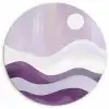 Golven - Heuvels - Abstract - Paars Wandcirkel plexiglas klein -3d