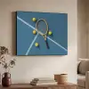 Tennisracket - Bal - Blauw - Veld Textielframe zwart klein -sfeer3