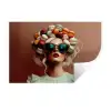 Vrouw - Macarons - Bril Muursticker klein -3d