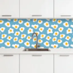 Eieren - Dooiers - Blauw keuken achterwand 2 middel 871 -3d