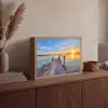 Water - Steiger - Vogels - Zonsondergang - Horizon Light Box met batterij (Wandlamp) middel -sfeer2
