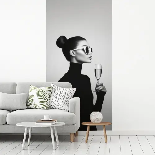 Vrouw - Champagne - Modern fotobehang vinyl groot -woonkamer