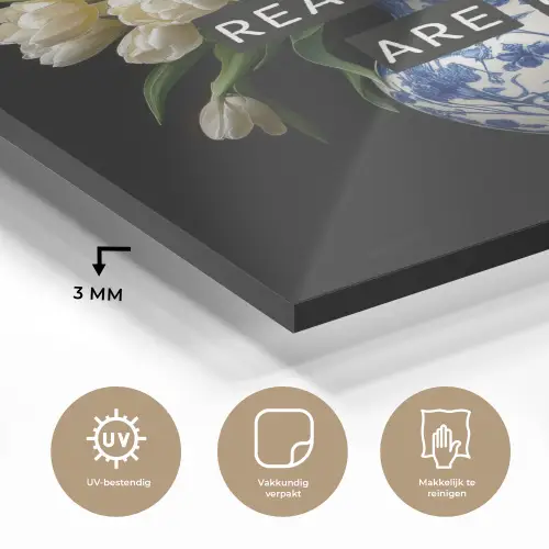 Quotes - Bloem - Tulp - Geel plexiglas 5mm klein -sfeer2