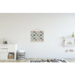 Krabben - Speels - Kleurrijk textielposter latten blank klein 122 -kinderkamer