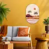 Palmbomen - Abstract - Zon - Heuvels Wandcirkel Ovaal Forex klein -sfeer4
