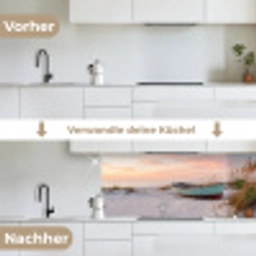 Rustiek - Roeiboot - Zandstrand keuken achterwand 2 middel -voor-na_DE