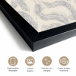 Lijnen - Patroon - Beige - Minimalistisch fotolijst zwart zonder passe partout klein 224 -sfeer2