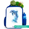 Springende blauwe dolfijn Kinderrugzak - Blauw middel -inhoud_NL