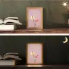 Bloemen - Anthuriums - Geel - Roze Light Box met kabel (Tafellamp) klein -sfeer3