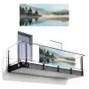 Meer - Mist - Bergen - Landschap Balkonbeschermer Duitsland klein -3d