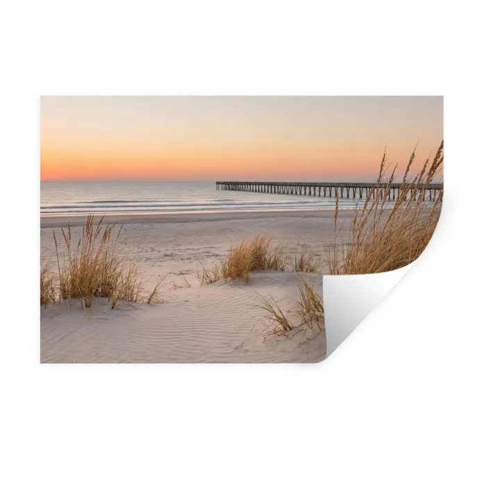 Pier - Zonsondergang - Strand Muursticker klein -3d