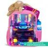 Neon nightcar Kinderrugzak - Roze middel -inhoud_NL