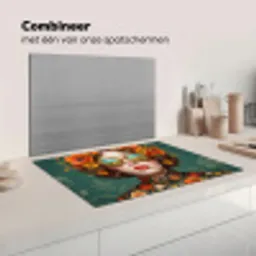 Portret - Vrouw - Kleurrijk - Expressief Inductie beschermer vinyl 3mm klein -wsfeer7_website