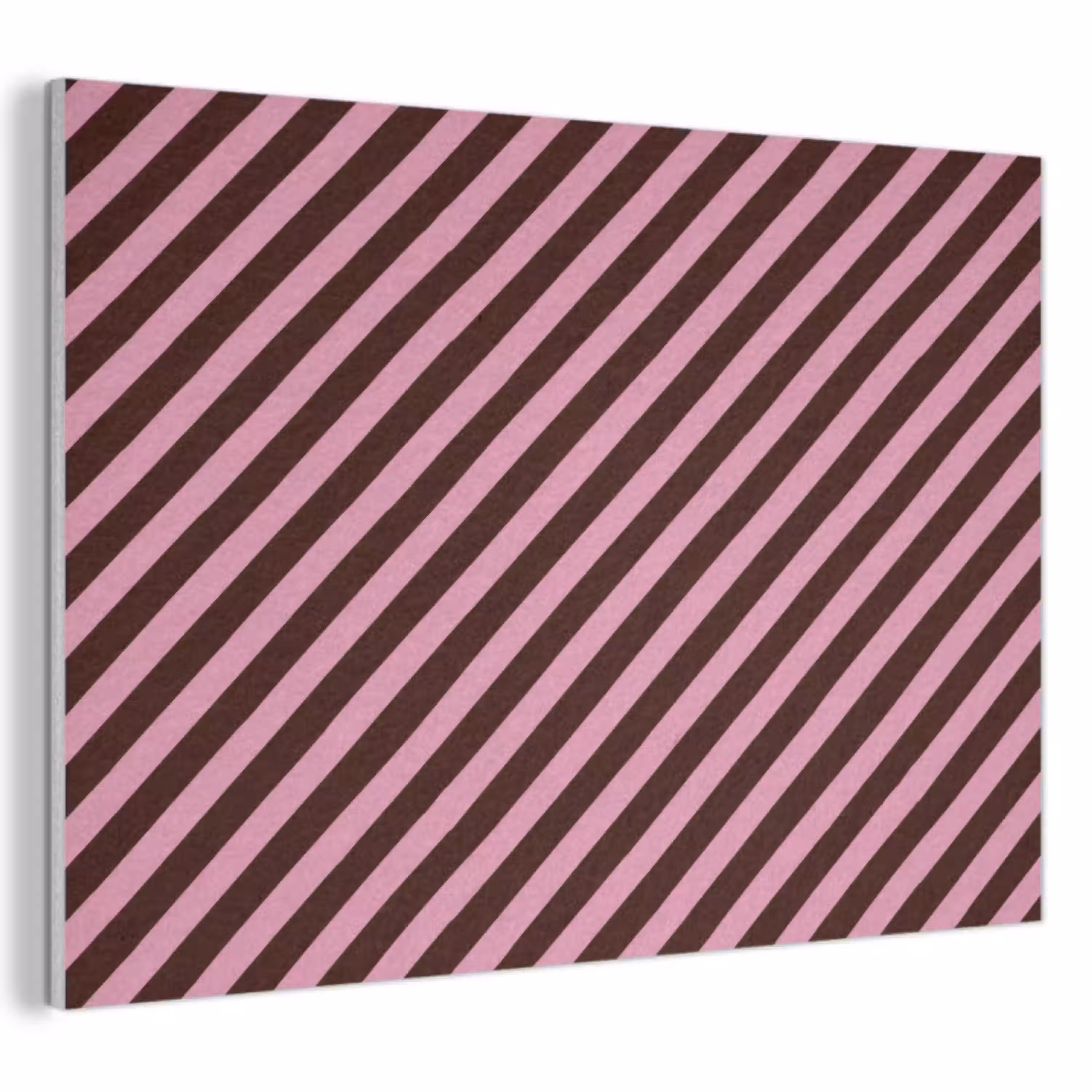 Strepen - Roze - Bruin PET vilt klein 837 -3d
