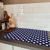 Oceaan - Stippen - Blauw - Wit Inductie beschermer vinyl 3mm klein 276 -sfeer3