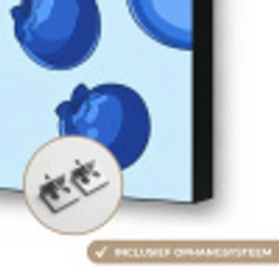 Bessen - Modern - Blauw Textielframe zwart klein 947 -USP_ophangsysteemNL
