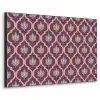 Patroon - Paars - Bloem Textielframe zwart klein -3d