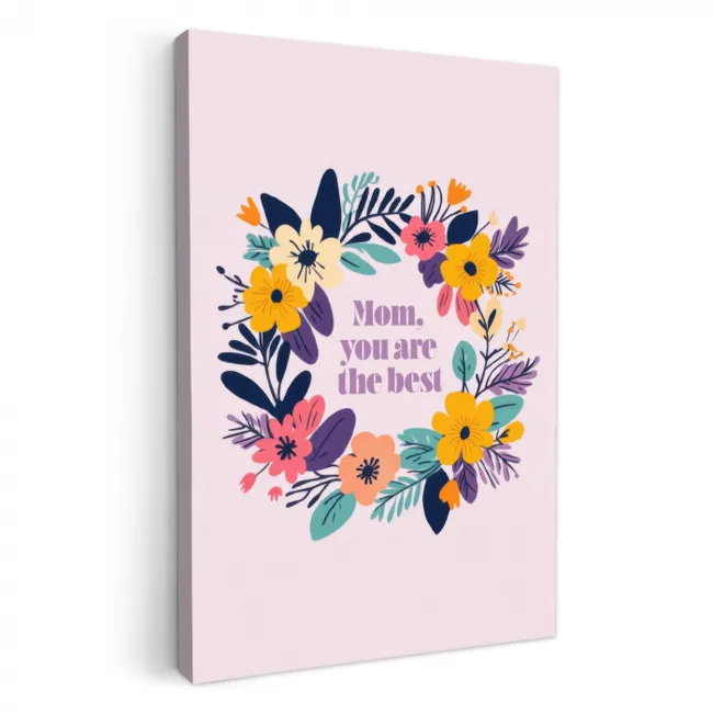 Bloemenkrans - Kleurrijk - Moeder KitchenYeah - Keuken - Canvas klein -3d