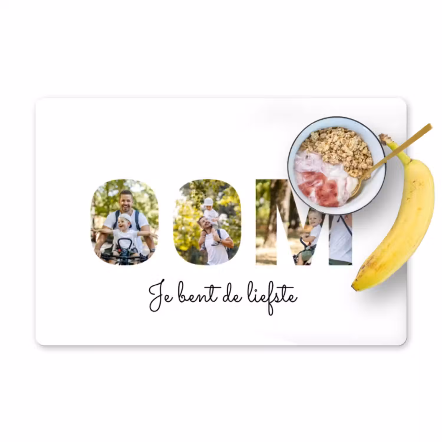 Gepersonaliseerde placemat - 6 stuks -  Oom - Lettercollage