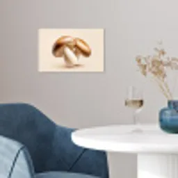 Champignons - Zacht - Beige poster papier klein -sfeer3
