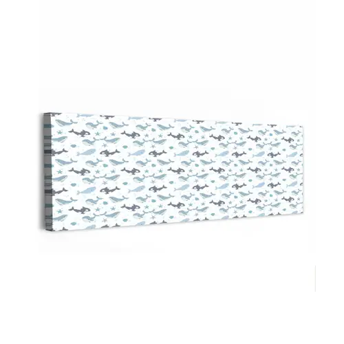 Oceaan - Walvis - Orka - Blauw canvas 2cm klein 828 -z3d