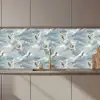 Wolken - Kraanvogels - Blauw keuken achterwand 2 middel 871 zz_3dshopping