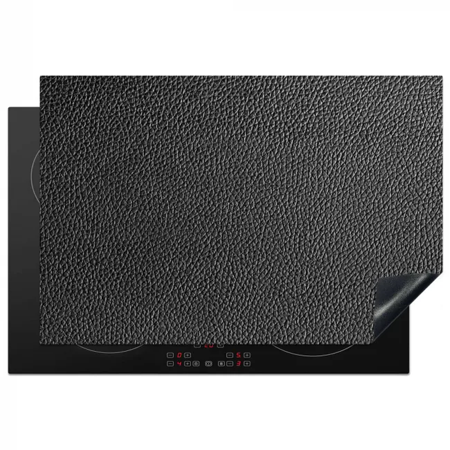 Leertextuur in Zilverlicht Inductie beschermer vinyl 3mm klein -3d