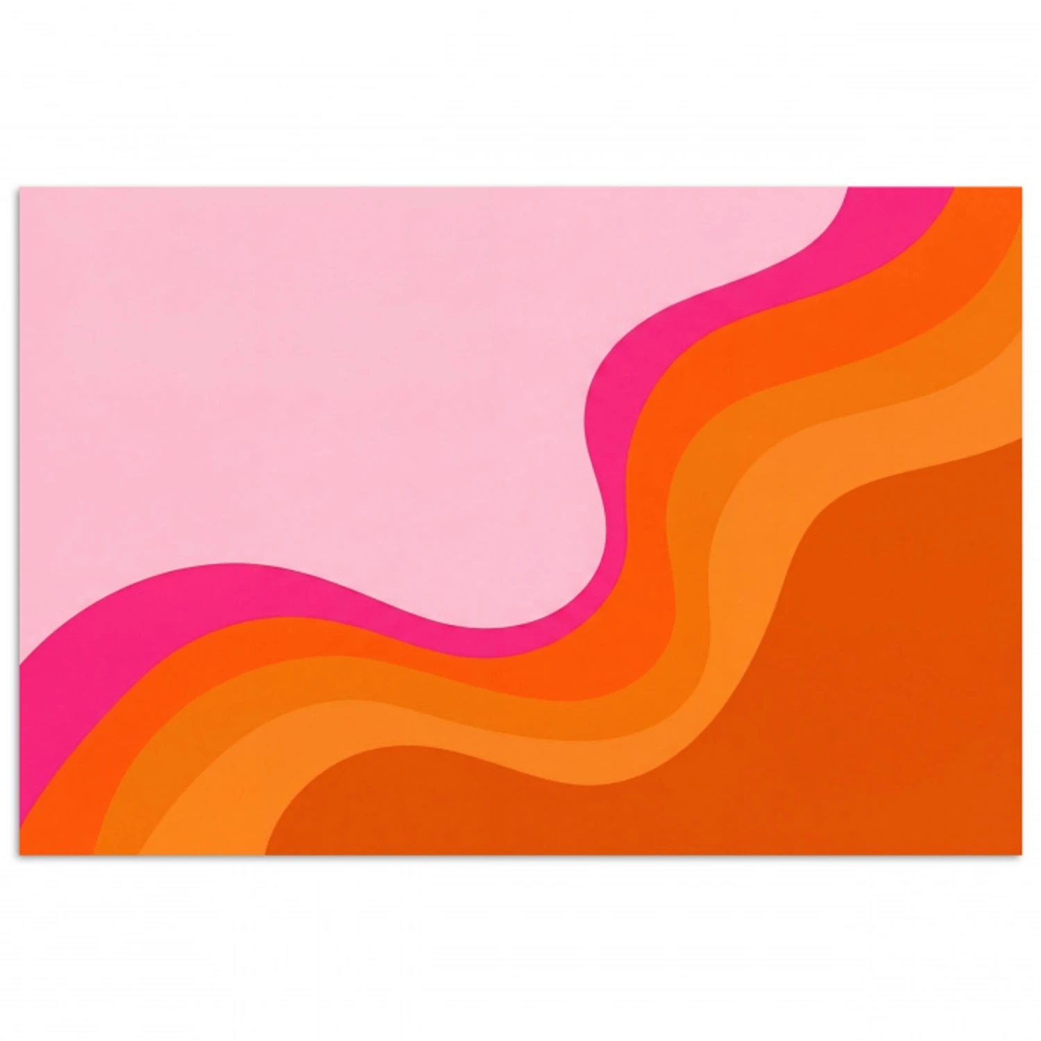 Retro - Waves - Kleurrijk poster papier klein -3d
