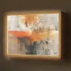 Verf - Patroon - Modern - Kunst Light Box met batterij (Wandlamp) middel -z3d_website