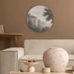 Zee - Villa - Beige Akoestische PET Vilt - Rond klein -sfeer1