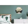 Vrouw - Beige - hoed Wandcirkel aluminium klein -slaapkamer