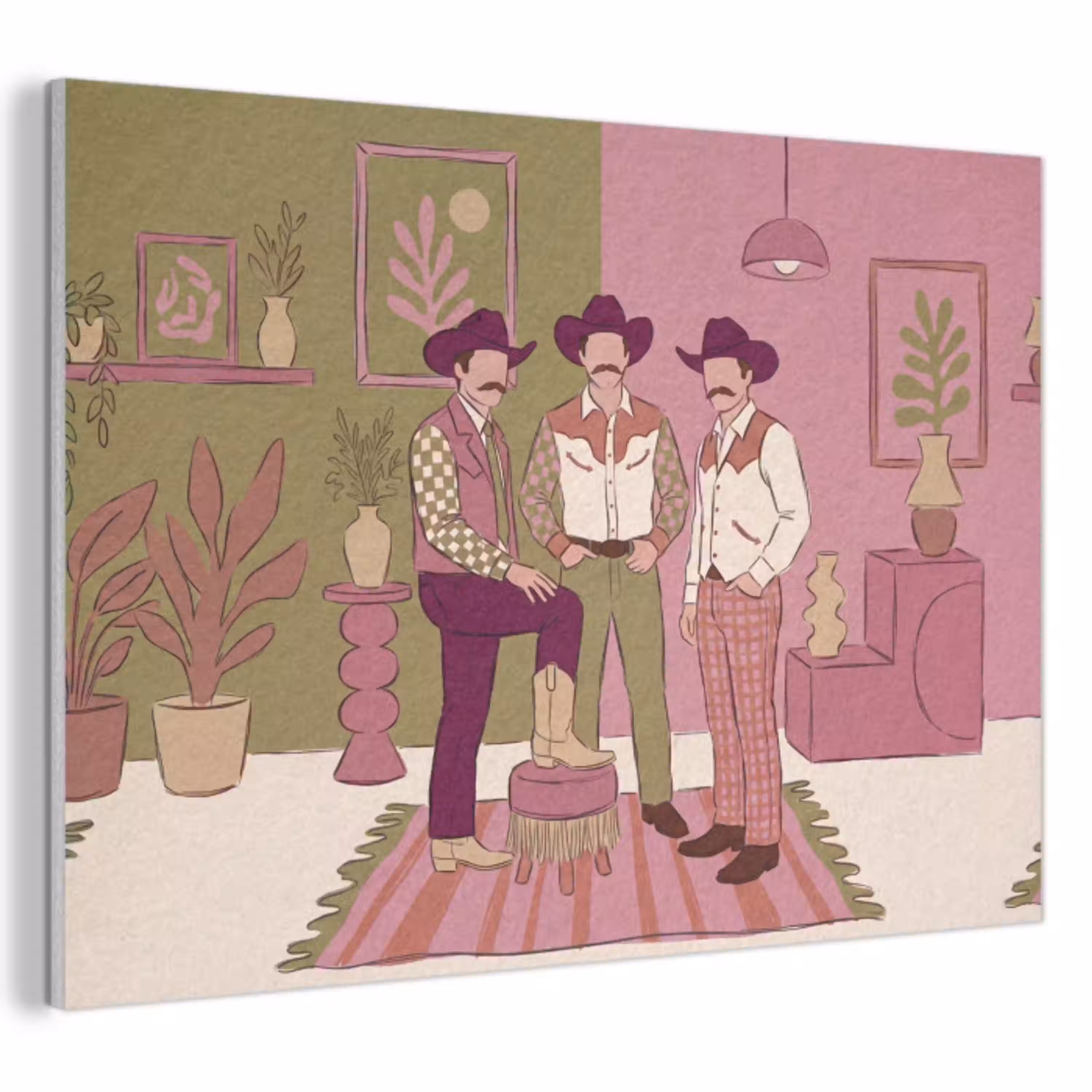 Mensen - Mannen - Hoeden - Retro - Interieur PET vilt klein -3d