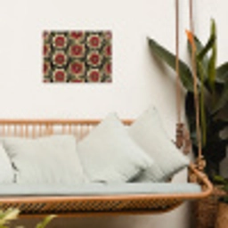 Bloemen - Klassiek - Patroon - Rood tuinposter los doek klein 239 -sfeer7
