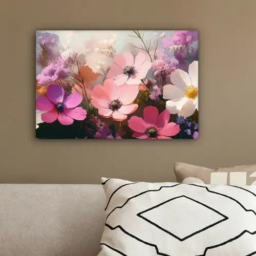 Bloemen - Kleurrijk - Bloei canvas 2cm klein -sfeer3