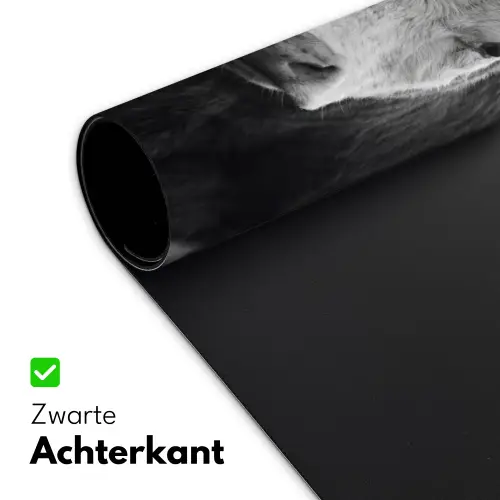 Koeien - Zwart - Wit Muismat XXL klein -sfeer2