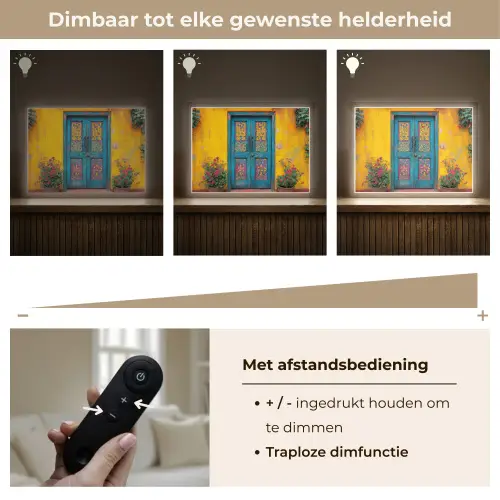 Deuren - Kleurrijk - Planten Light Box met batterij (Wandlamp) middel -USP_dimbaarNL