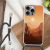 Landschap - Woestijn - Cactussen - Zon Hoesje iPhone 16 Pro Max met koord klein -sfeer4