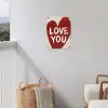 Loveyou - Hart - Rood tuinposter los doek klein -sfeer8