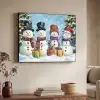 Vrolijk -  Sneeuw - Kleurrijk Textielframe - compleet frame klein -sfeer3