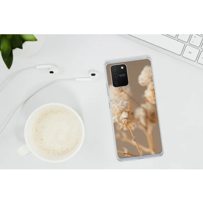 Bloemen - Wit - Natuur - Pastel Telefoonhoesje Samsung Galaxy S10 Lite klein -oordopS10Lite