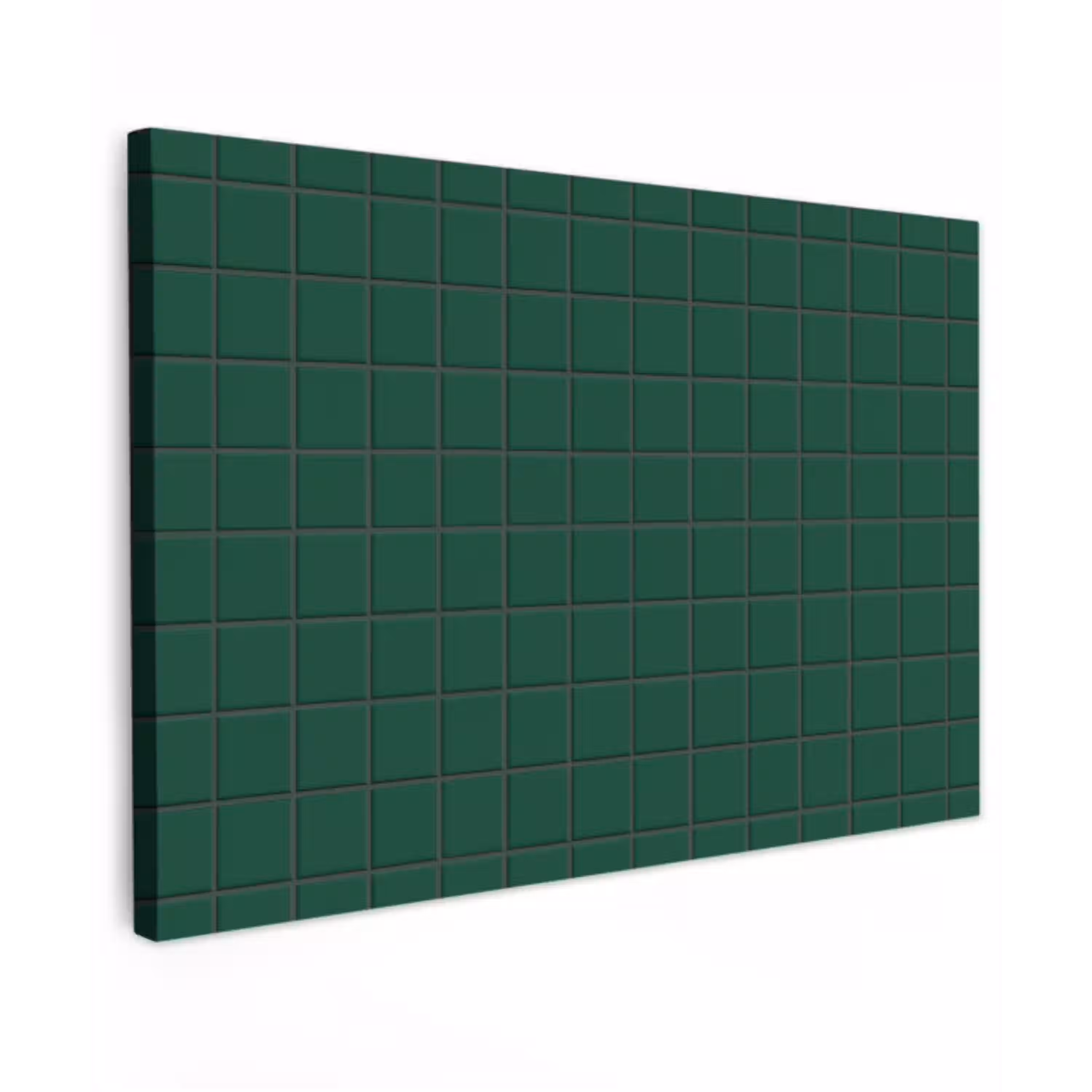 Patroon - Tegels - Dennen - Groen Tuinposter op houten frame 2 cm dik klein 845 -3d