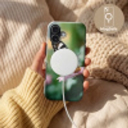 Roze bloemen - Vlinder - Zachte focus Toughcase MagSafe Apple iPhone 17 klein -USP_MagsafeV