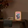 Plant - Bladeren - Stippen - Abstract Light Box met kabel (Tafellamp) klein -sfeer4