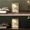 Bloesems - Wit - Zonnestralen -  Bloemblaadjes Light Box met kabel (Tafellamp) klein -sfeer3