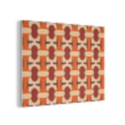 Geometrisch - Retro - Oranje PET vilt klein 837 -3d